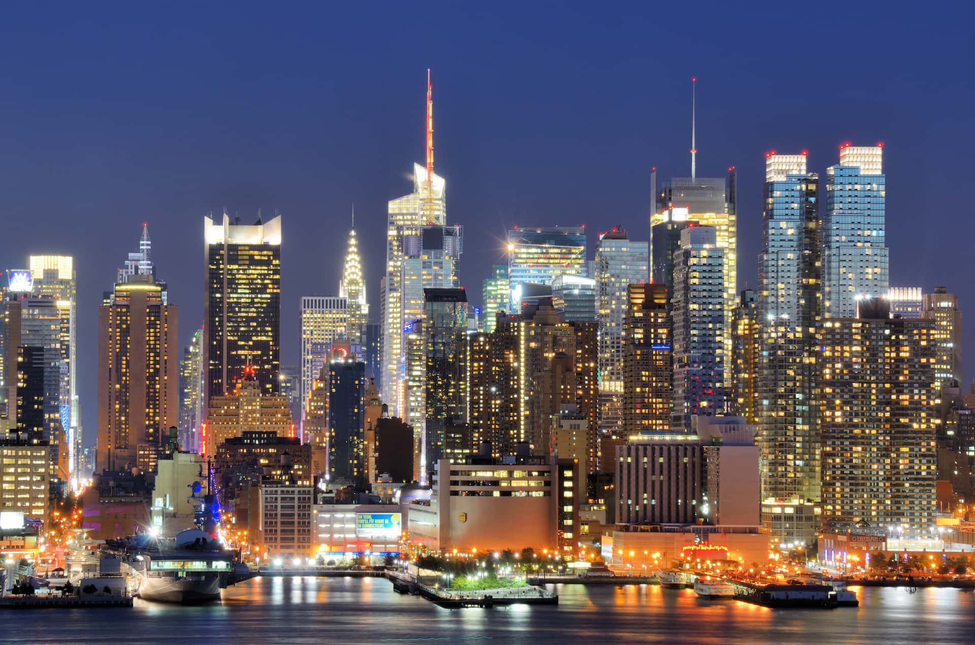 Skyline de Nueva York de noche